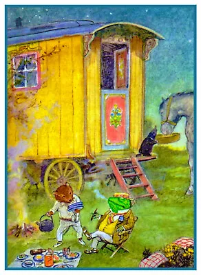 Toad Mole Caravan Character Story Wind In Willows Counted Cross Stitch Pattern • £9.43