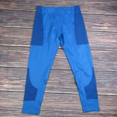 Adidas Stella McCartney NEW Womens Large Blue Tight Leggings Athletic Gym Yoga • $49.99