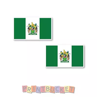 Rhodesia Flag 120mm Sticker Twin Pack Quality Water & Fade Proof Vinyl • $6.99