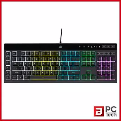 CORSAIR K55 PRO LITE RGB Gaming Keyboard Backlit Zoned RGB LED Rubberdome ... • $79
