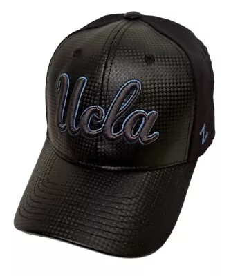 Zephyr NCAA UCLA Bruins RARE “Black Carbon  Curved Bill ADJ Hat NWT • $34.99