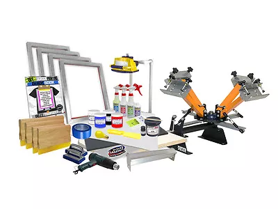 DIY 4 Color Shocker© Start-Up Screen Printing Kit - Press Printer Starter 41-4  • $649.95