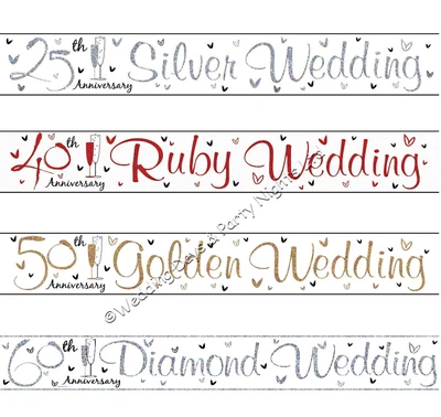 £2.18 • Buy 9ft Holographic Sparkly Foil Wedding Anniversary Banner Party Wall Door Decor
