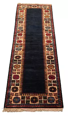 192 X 70 Cm | Vintage Handmade Afghan Runner Carpet Kazak Oriental Wool Rug • £293