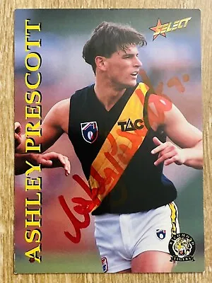 Ashley Prescott Signed 1995 AFL Select Richmond Tigers • $9.99