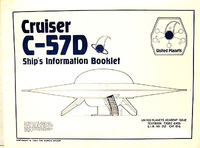 Forbidden Planet Cruiser C-57D Blueprint Set-5 Sheets-Inter/Exter+Robby-ClearEnv • $21.99