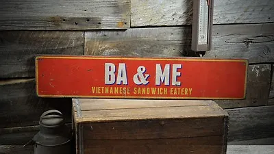 Custom Vietnamese Restaurant Sign - Rustic Hand Made Vintage Wooden • $189