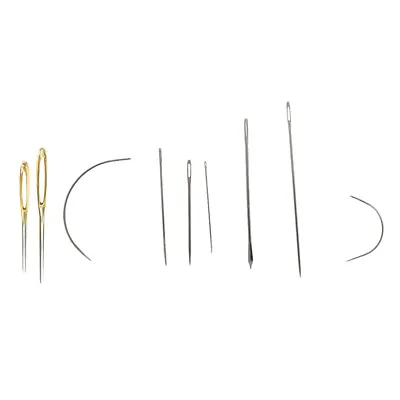 Leather Canvas Repair Bend Hand Sewing Needle Kit • £4.56