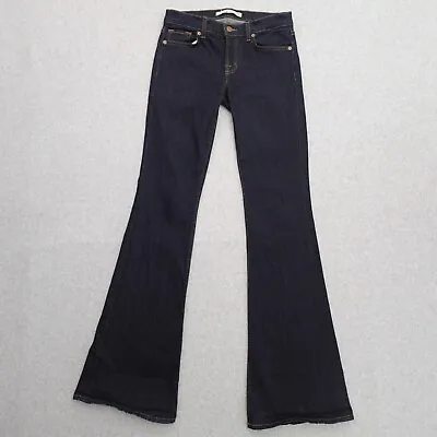 J Brand Babe Womens Jeans Size 27 Wide Leg Flared Denim In Starless Dark Wash • $29.77