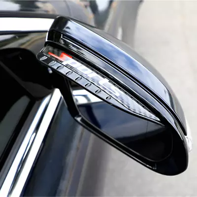 $11.89 • Buy Rear View Mirror Rain Eyebrow Guard Board Sun Visor Carbon Fiber Car Accessories