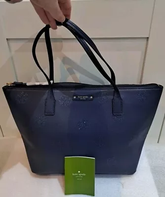 Gorgeous Kate Spade Navy Glitter Medium Tote Bag New With Tags!! • £115