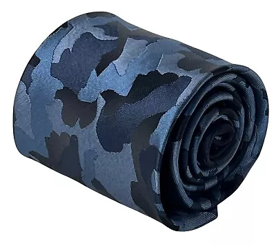 Navy Blue Camouflage Army Men-s Neck-tie By Frederick Thomas Ties • £15.99