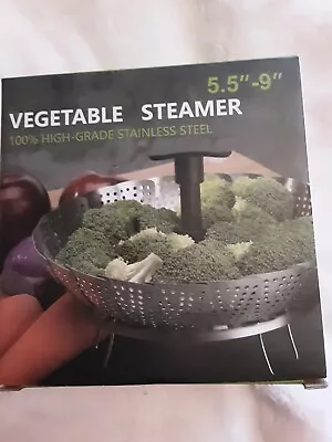 Vegetable Steamer Basket Stainless Steel Folding 9 Inch  Insert For Veggies • $9