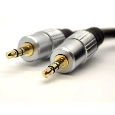 10M SHIELDED OFC 3.5mm Jack Plug Aux Cable Audio Lead To Headphone MP3Car • £8.40