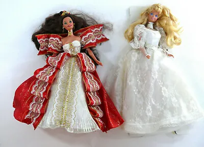 NWOB 2 Barbie Dolls 1989 Wedding Fantasy Ultimate Wedding Dream & Happy Holiday • $19.90