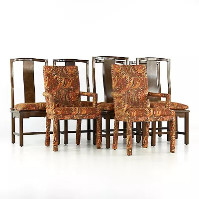 Tomlinson Mid Century Walnut And Burlwood Dining Chairs - Set Of 8 • $5347
