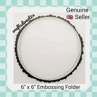 Embossing Folder - CIRCLE FRAME - Round - 6 X 6 Inch -- 15cm X 15cm - Crafting • £4.99