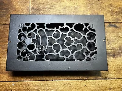 Antique Cast Iron 9.5” X 5.5” Floor Register Heat Vent With Working Louvers • $69