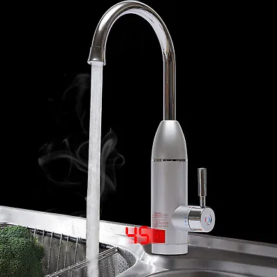 Electric Heating Tap Instant Hot Water Heater Faucet For Kitchen Bathroom 3000W • £24.38