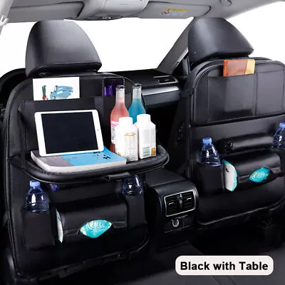 Car Back Seat Organiser Table Ipad Tablet Holder Storage Cover Kick Mat Kids Toy • £12.79