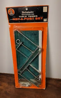 Vintage Westminster Table Tennis Net & Post Set Regulation Size W/ Original Box • $12.99