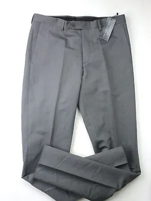 The Men's Store Bloomingdales Cotton & Linen Slim Fit Size 36 Dress Pants Grey • $11.55