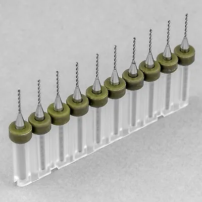 10pcs 0.8mm Micro Tungsten Carbide Twist Drill Bit PCB For Dremel Rotary CNC • $10.41