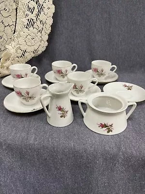 Ucagco Heirloom China Set Of ￼5 Tea Cups - 6 Saucers - Cream - Sugar No Lid • $19