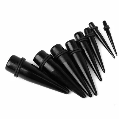 8 Pcs Acrylic Ear Gauge Taper Tunnel Plug Expander Stretching Piercing Kits Sets • £6.06