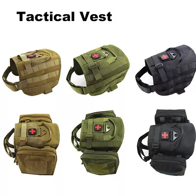 Pet Dog K9 Military Tactical Set/Vest Clothes Nylon Outdoor Training Chest Strap • $32.99