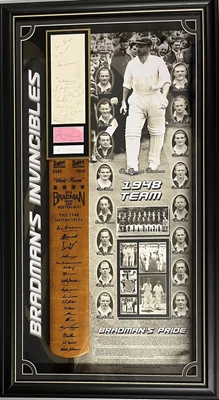 $6990 • Buy Don Bradman & The Invincibles All 17 SIGNED 1948 Australian Cricket Team Bat COA
