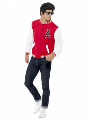$24.50 • Buy 50s College Jock Letterman Jacket 1950's Grease Danny Fancy Dress Up Costume