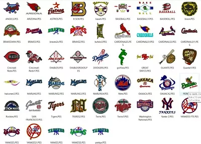 155 Sports Logos Machine Embroidery Designs Pes Brother Usb Drive • $14.95