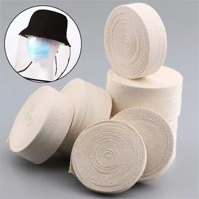 Wide Herringbone Fabric Sewing Trims Cotton Bias Craft Edging Binding Tape Roll • £7.06