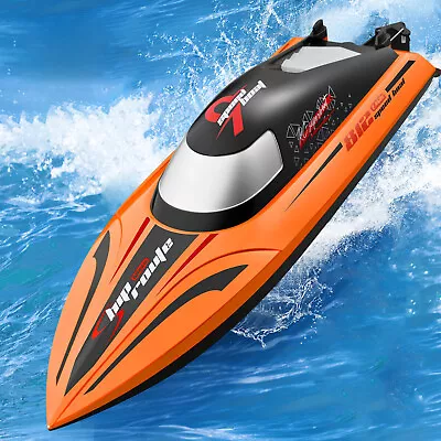 2.4GHz Fast RC Boats Dual Motors Racing Speedboat High-Speed For Pools And Lakes • $88.65