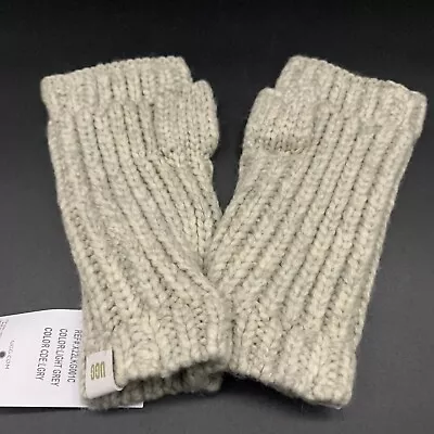 Ugg Fingerless Knit Glove One Size Light Grey Acrylic Wool Blend • $40.50