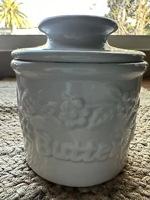 The Original Butter Bell Crock Butter Keeper White 2005  L. Tremain  Embossed • $27.99