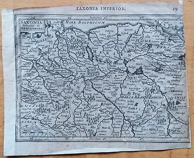 Niedersachsen Saxonia Inferior Germany - Original Map Mercator - 1651 • $25