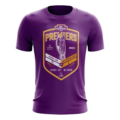 £10.29 • Buy Melbourne Storm Premiers Tee Shirt Ladies Size 10 Purple ISC 17