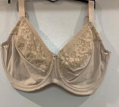 New Ex M&S Non-Padded Underwired Minimiser Full Cup Bra 40H Almond • £13.99
