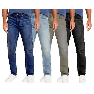 Men's Flex Stretch Slim Straight Jeans (Sizes 30-42) • $16.97