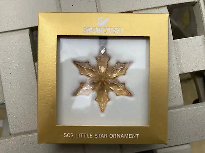 £22.50 • Buy Swarovski Crystal Little Star Snowflake Ornament 2015 Gold (i)