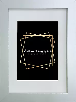 £6.30 • Buy Picture Frames With White Mount Photo Poster Frame Art A1 A2 A3 A4 A5 Black Oak