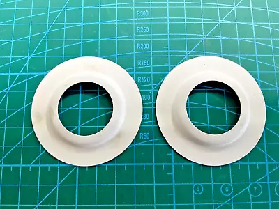 LAMP SHADE REDUCER RING ADAPTORS  EUROPE TO UK SIZES WHITE COATED ULTRA THIN.x2 • £2.99