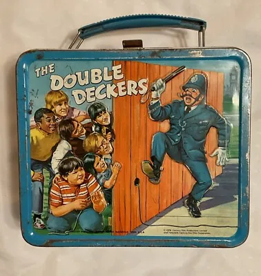 1970 THE DOUBLE DECKERS Metal Lunch Box Aladdin Children’s Television No Thermos • $11.50