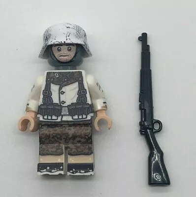 Lego Minifigure - WW2 Winter German Solider #2 - The Minifig Co - TMC - Kar98  • $64.95