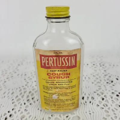 Vintage 1950s / 1960s Pertussin Cough Syrup Medicine Medical Bottle • $29.99