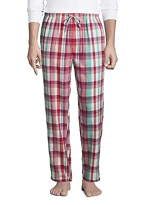 Lands’ End Men’s XL Flannel Christmas Plaid Lounge Pajama Pants Mesa Rose NWT • $24.99