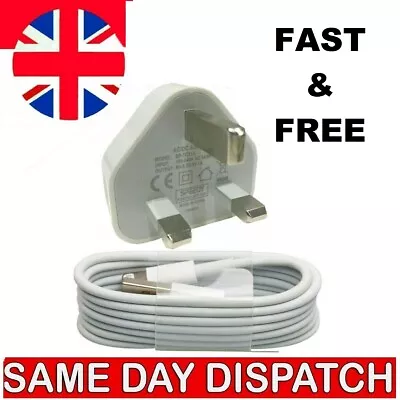 100% Genuine CE Charger Plug & Data Cable For Apple IPhone 5 6 7 8 X XR 11 12 SE • £2.99