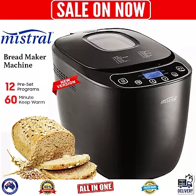 Bread Maker Machine Automatic Bakehouse Oven Breadmaker Loaf Dough Mixer Knead • $112.95